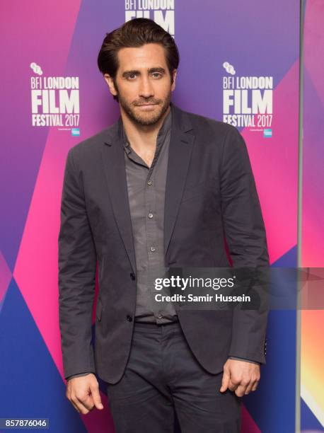 Jake Gyllenhaal attends a Screen Talk at the 61st BFI London Film Festival on October 5, 2017 in London, England.