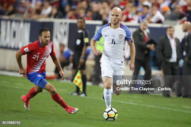 Michael Bradley of the United States in action during the United States Vs Costa Rica CONCACAF International World Cup qualifying match at Red Bull...