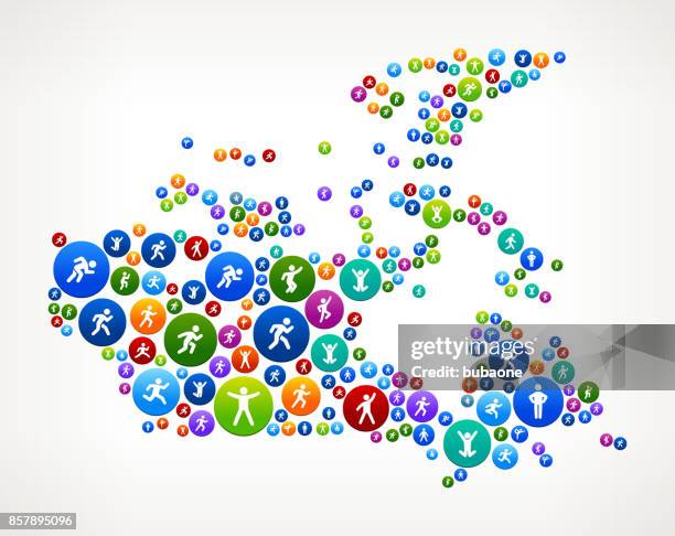Wellness Button Canada Wellness Active Lifestyle Vector Button Pattern High-Res Vector ...
