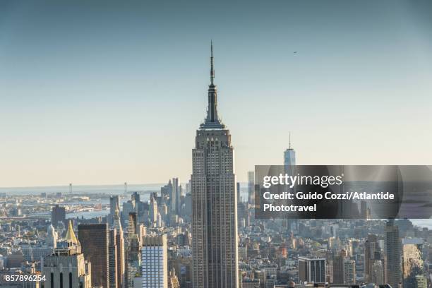 view of manhattan - empire state building stock pictures, royalty-free photos & images