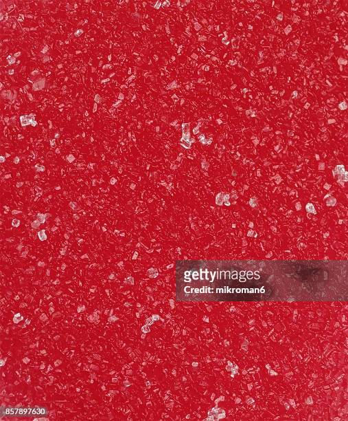 close-up of red jello , homemade dessert. - ice cream sprinkles stock pictures, royalty-free photos & images