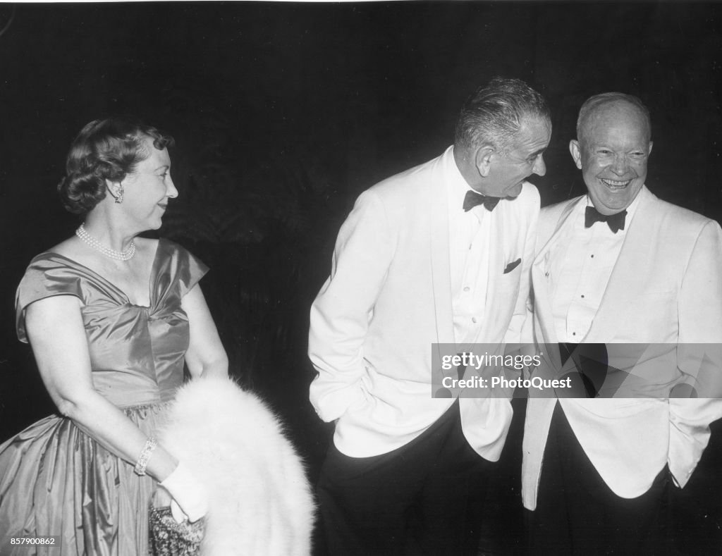 Eisenhowers & LBJ At State Dinner