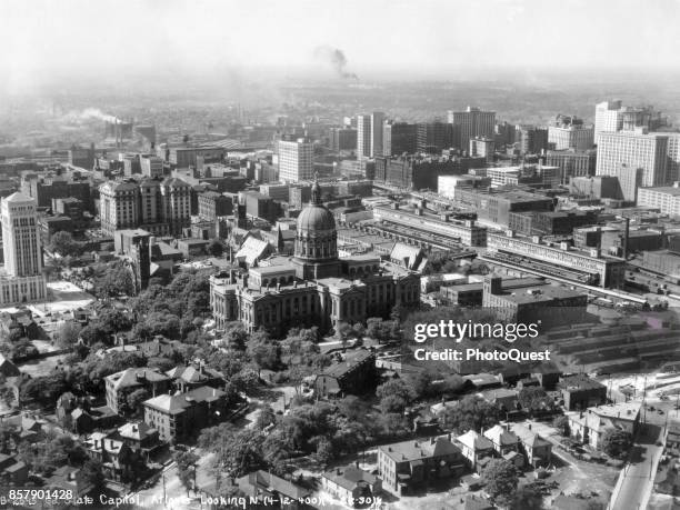 Aerial view of the Georgia State Capitol, Atlanta, Georgia, 1931.