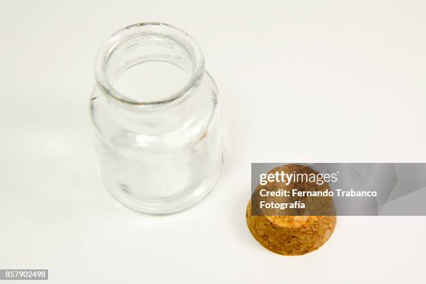 empty glass jar - bottle stopper stock pictures, royalty-free photos & images