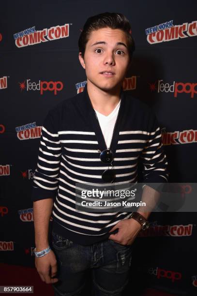 Voice actor Zach Callison attends the Steven Universe Panel during New York Comic Con 2017 - JK at Hammerstein Ballroom on October 5, 2017 in New...