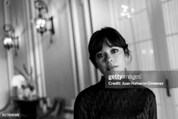 Anna Castillo is seen posing during a portrait session at Maria Cristina Hotel on September 28, 2017 in San Sebastian, Spain.