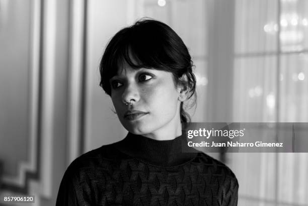 Anna Castillo is seen posing during a portrait session at Maria Cristina Hotel on September 28, 2017 in San Sebastian, Spain.