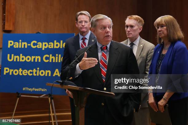 Sen. Lindsey Graham introduces the Senate version of the 'Pain Capable Unborn Child Protection Act' with Family Research Council President Tony...