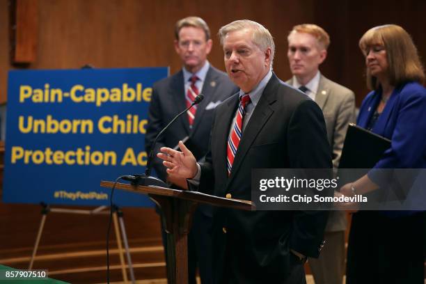 Sen. Lindsey Graham introduces the Senate version of the 'Pain Capable Unborn Child Protection Act' with Family Research Council President Tony...