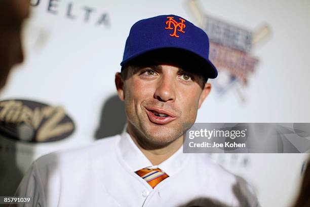 David Wright of the New York Mets attends Delta's Jeter / Wright batting challenge at the Stone Rose Lounge on April 3, 2009 in New York City.