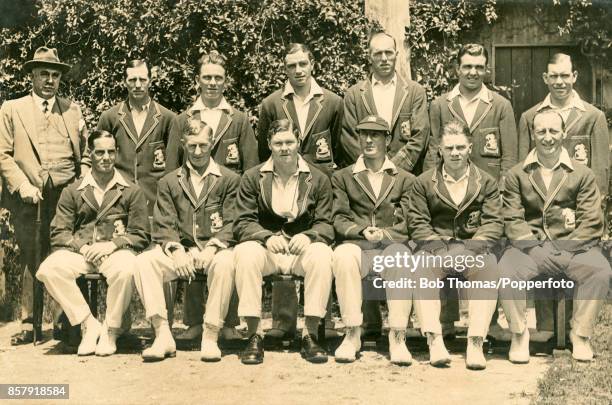 The 1928-29 MCC England touring team which played in the opening tour match against Western Australia at the WACA ground in Perth, 18th October 1928....