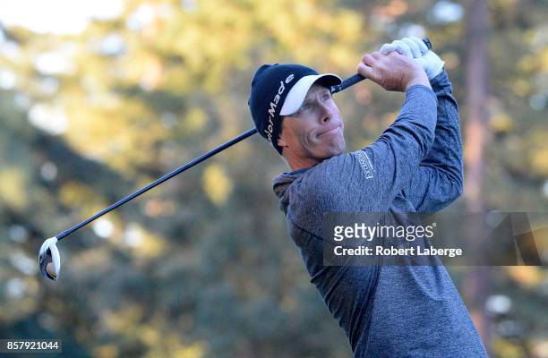 David Hearn of Canada plays his shot from the 12th teeduring the first round of the Safeway Open at the North Course of the Silverado Resort and Spa...