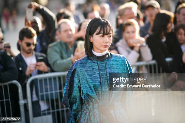 Actress Bae Doona, outside Louis Vuitton, during Paris Fashion Week Womenswear Spring/Summer 2018, on October 3, 2017 in Paris, France.