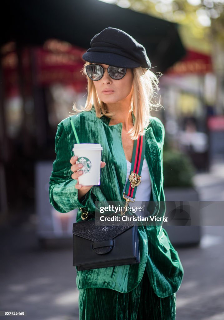 Street Style : Paris Fashion Week Womenswear Spring/Summer 2018 : Day Eight