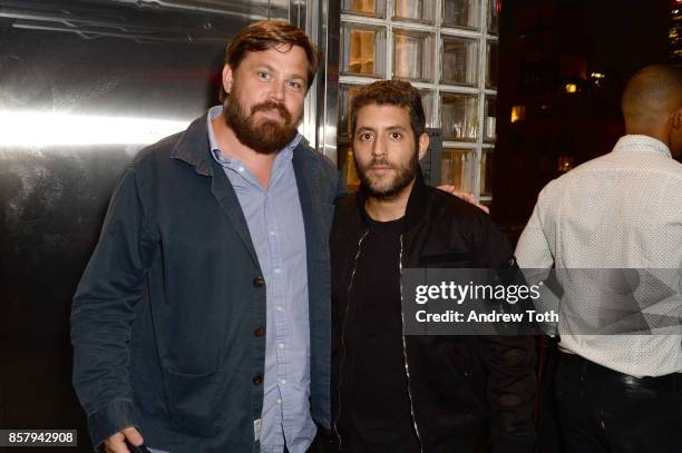 Fredrik Carlstrom and CEO of Surface Magazine Marc Lotenberg attend The 2017 Surface Travel Awards at Hotel Americano on October 4, 2017 in New York...