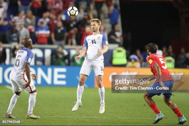 Tim Ream of the United States in action during the United States Vs Costa Rica CONCACAF International World Cup qualifying match at Red Bull Arena,...