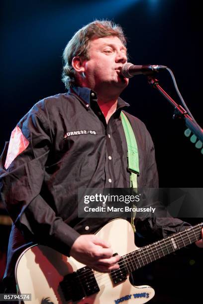 Jake Burns of Stiff Little Fingers performs at the Forum on April 3, 2009 in London, England.