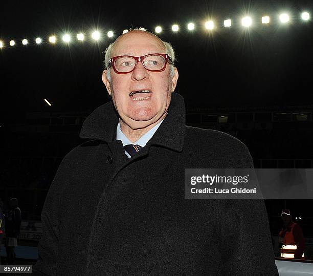 Carlo Mazzone attends the charity football match between Milan Glorie and Brescia Glorie at the Rigamonti stadium on April 03, 2009 in Brescia,...