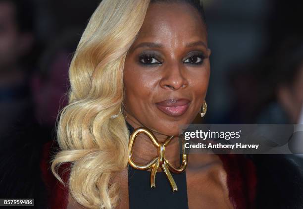 Mary J. Blige attends the Royal Bank of Canada Gala & European Premiere of "Mudbound" during the 61st BFI London Film Festival on October 5, 2017 in...