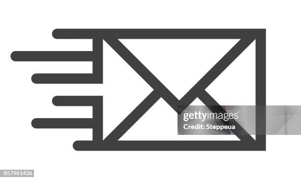 ilustrações de stock, clip art, desenhos animados e ícones de mail line icon - email icon