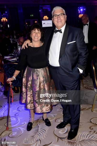 Janis Winehouse and Mitch Winehouse attend the Amy Winehouse Foundation Gala at The Dorchester on October 5, 2017 in London, England.