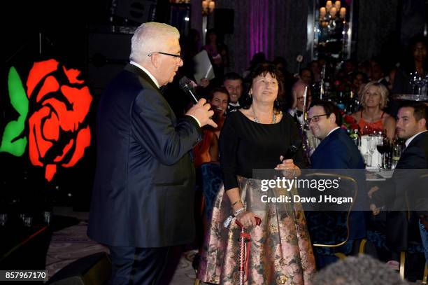 Janis Winehouse and Mitch Winehouse attend the Amy Winehouse Foundation Gala at The Dorchester on October 5, 2017 in London, England.