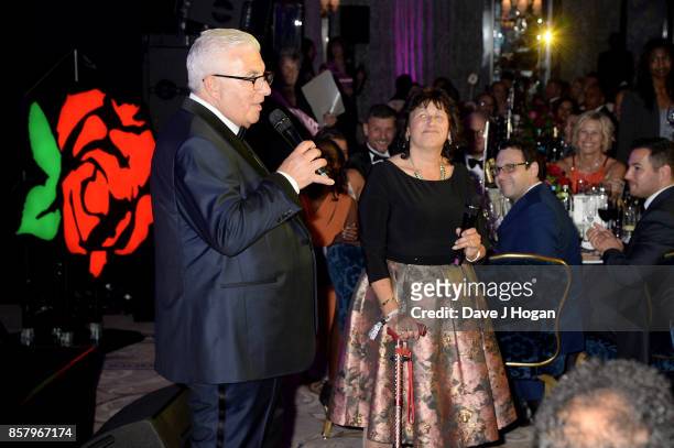 Janis Winehouse and Mitch Winehouse attend the Amy Winehouse Foundation Gala at The Dorchester on October 5, 2017 in London, England.