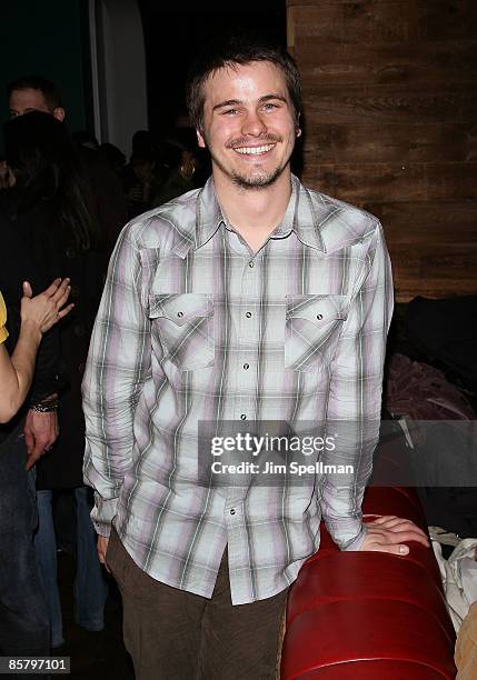 Actor Jason Ritter attends the premiere party for "Peter & Vandy" during the 14th annual Gen Art Film Festival presented by Acura at Hudson Terrace...