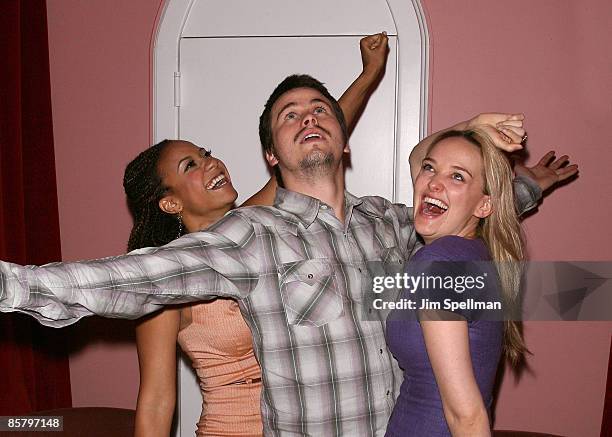 Actors Tracie Thoms, Jason Ritter and Jess Weixler attend the premiere party for "Peter & Vandy" during the 14th annual Gen Art Film Festival...