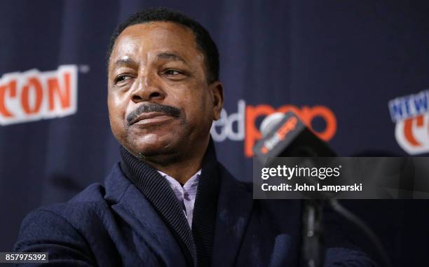 Carl Weathers speaks during the Explosion Jones panel during the 2017 New York Comic Con - Day 1 on October 5, 2017 in New York City.