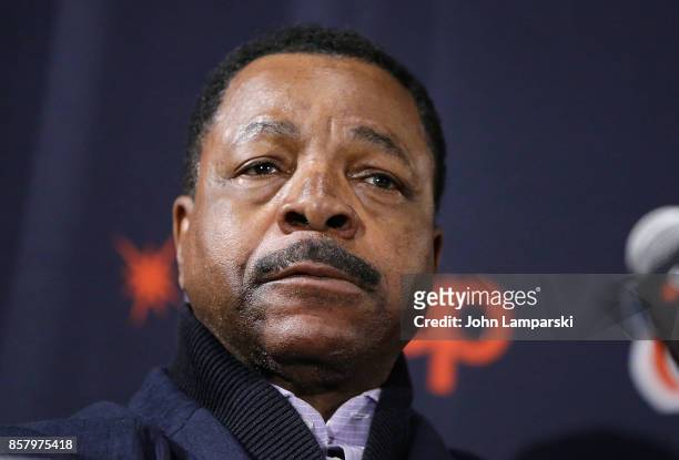 Carl Weathers speaks during the Explosion Jones panel during the 2017 New York Comic Con - Day 1 on October 5, 2017 in New York City.