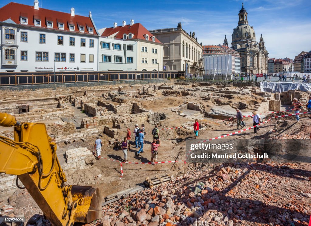 Archeological excavations old city of Dresden