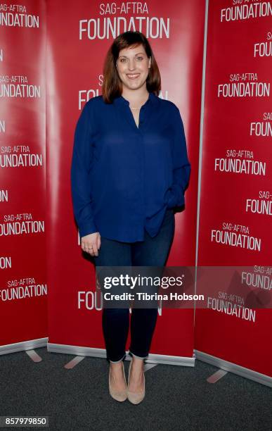 Allison Tolman attends the SAG-AFTRA Foundation Conversations screening of 'Barracuda' at SAG-AFTRA Foundation Screening Room on October 4, 2017 in...