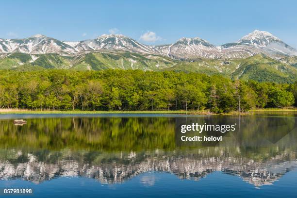 lake yonko, hokkaido, japan - shiretoko stock pictures, royalty-free photos & images