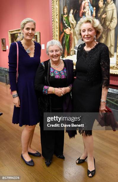 Ondine de Rothschild, Emilia Kabakov and Madame Ariane Dandois attends 'Unexpected View' co-hosted by the National Gallery and Galerie Thaddaeus...