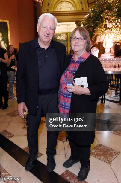 Sir Michael Craig-Martin and Phyllida Barlow attends 'Unexpected View' co-hosted by the National Gallery and Galerie Thaddaeus Ropac on the occasion...