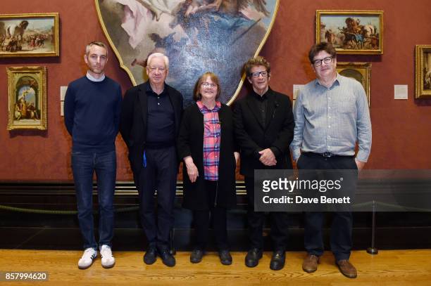 Pablo Bronstein, Sir Michael Craig-Martin, Phyllida Barlow, Robert Longo and Mark Wallinger attend 'Unexpected View' co-hosted by the National...