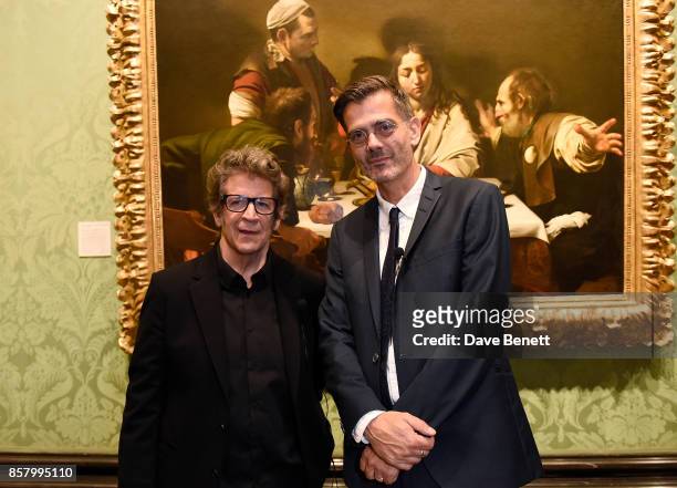 Robert Longo and Larry Keith speak during 'Unexpected View' co-hosted by the National Gallery and Galerie Thaddaeus Ropac on the occasion of Frieze...