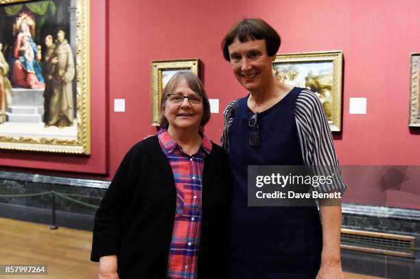 Phyllida Barlow and Cornelia Parker attends 'Unexpected View' co-hosted by the National Gallery and Galerie Thaddaeus Ropac on the occasion of Frieze...