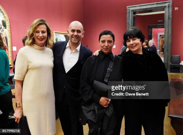 Dame Julia Peyton Jones, Marcus Taylor, Beatrix Ruf and Jennifer Higgie attend 'Unexpected View' co-hosted by the National Gallery and Galerie...