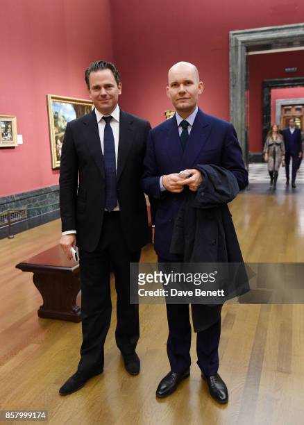 Arne Ehmann and Cornelius Tittel attends 'Unexpected View' co-hosted by the National Gallery and Galerie Thaddaeus Ropac on the occasion of Frieze...
