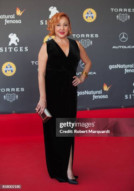 Carmen Machi poses on the red carpet at the Sitges Film Festival 2017 on October 5, 2017 in Sitges, Spain.