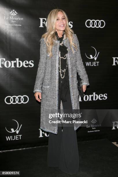 Anastasia Soare attends the launch of 'Forbes Magazine' France at Hotel Meurice on October 5, 2017 in Paris, France.