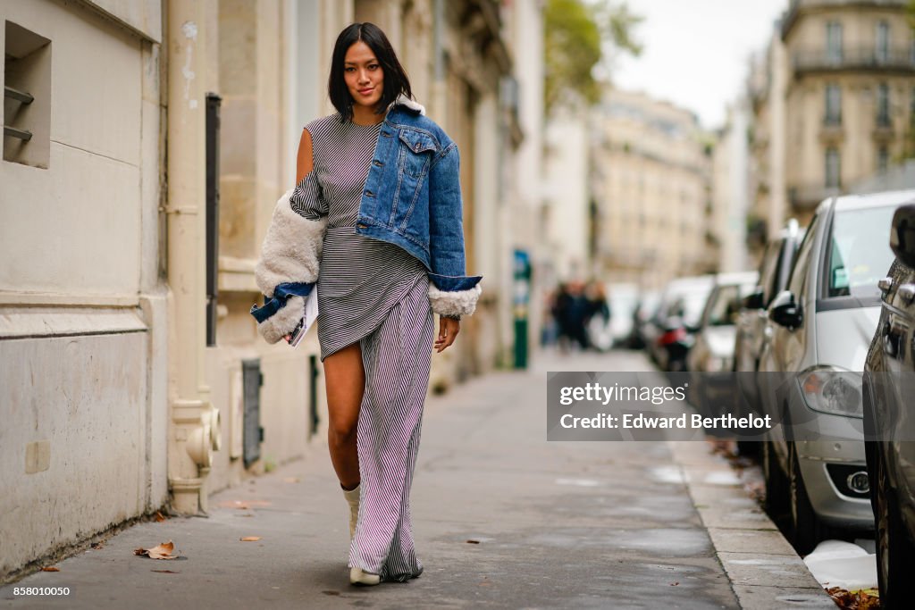 Street Style : Paris Fashion Week Womenswear Spring/Summer 2018 : Day Six