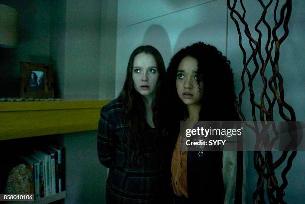 The Exit" Episode 110 -- Pictured: Amy Forsyth as Margot, Aisha Dee as Jules --