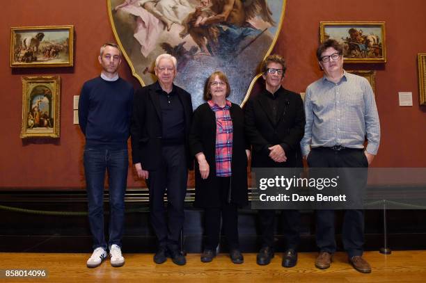 Pablo Bronstein, Sir Michael Craig-Martin, Phyllida Barlow, Robert Longo and Mark Wallinger attend 'Unexpected View' co-hosted by the National...