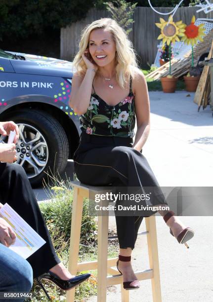 Actress Emilie Ullerup attends Hallmark's "Home & Family" at Universal Studios Hollywood on October 5, 2017 in Universal City, California.