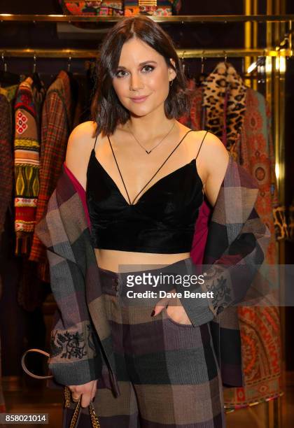 Lilah Parsons attends the opening of 'Notes From A Misunderstood Weed', a collaboration between Jacapo Etro and Welsh artist Dan Rees, at Etro Old...