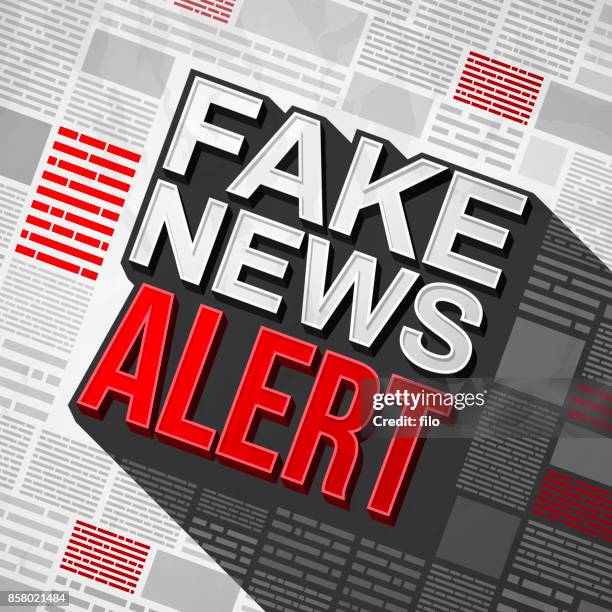 fake news alert - fake news stock illustrations
