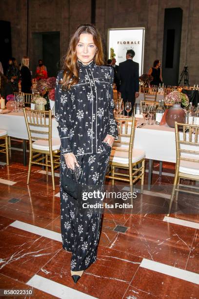 German actress Hannah Herzsprung attends the Florale By Triumph Dinner Hosted By Julianne Moore Dinner at Altes Stadthaus on October 5, 2017 in...